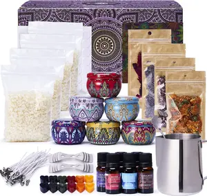 Lucky Goddness Candle Making Kit, Candle Making Supplies with Soy Wax for Candle Making Beginners June Sky