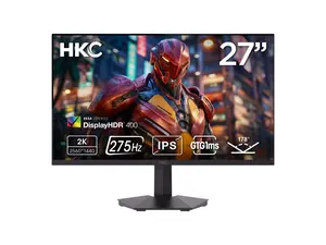 HKC 27 inch QHD 2K 1440P 275Hz Fast IPS 1ms DIC HDR400 95% DCI-P3 Low Blue Light, Compact Stand Gaming Computer Monitor G27H4D