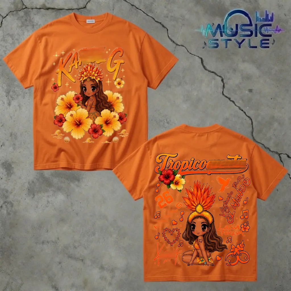 Vintage Viajando Por El Mundo Tropitour 2026 T-Shirt, La Bichota Concert Tour Graphic Tee, 100% Cotton Vintage Latin Music Shirt, Reggaeton Fan Streetwear, Gift for Karol G Fans