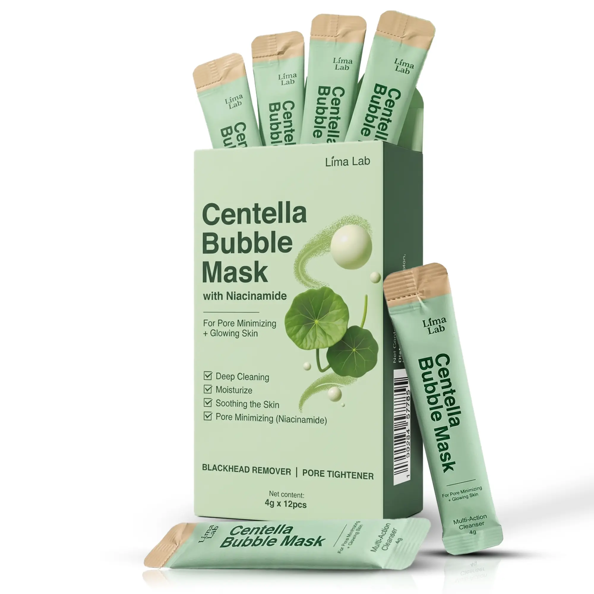 Centella Bubble Face Mask with Niacinamide – Deep Pore Cleansing Mask, Blackhead Remover, Pore Minimizing & Hydrating Facial Mask for Clear, Smooth & Bright Skin