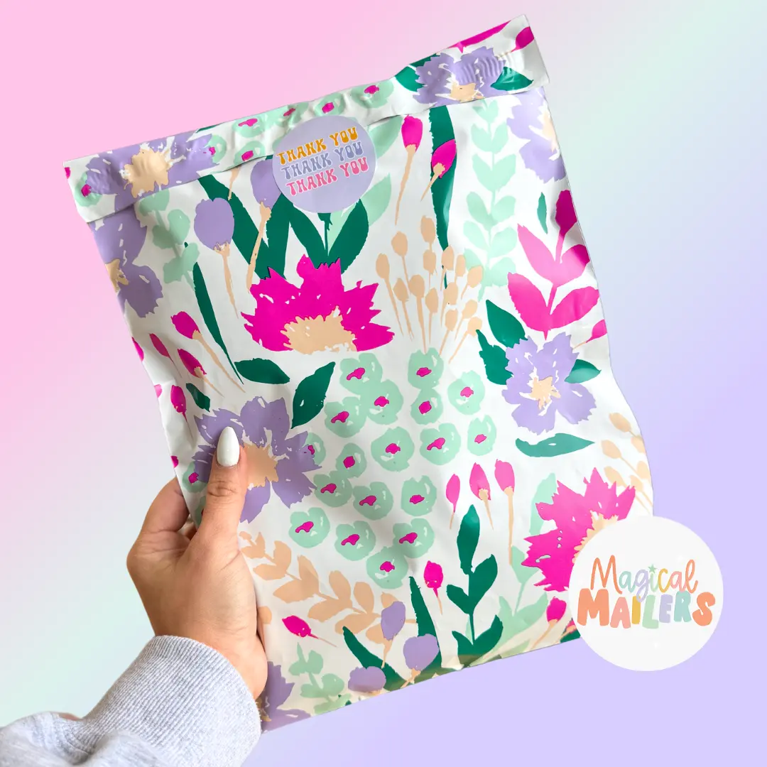 Bright Falling Floral Poly Mailer Bright Falling Floral Poly Mailer