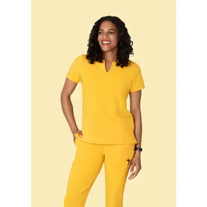 5 Pocket Notch Neck Top Daffodil