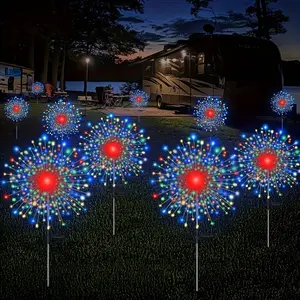 Solar Fireworks Light, Outdoor Firework Lights with 8 Modes, 120/200 Leds, Ip44 Waterproof, Ideal for Garden, Pathway, Party, Camping, Christmas, Easter, Valentine's Day Decor