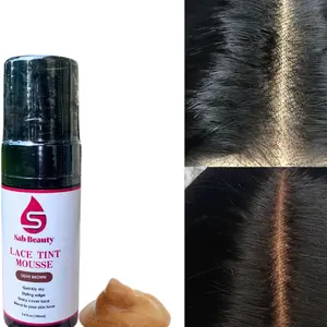 Highly Pigmented Lace Tint Mousse for Wigs and Hairpieces - No Residue & Natural Finishing, 3.4 Fl oz (Medium Brown, light brown)