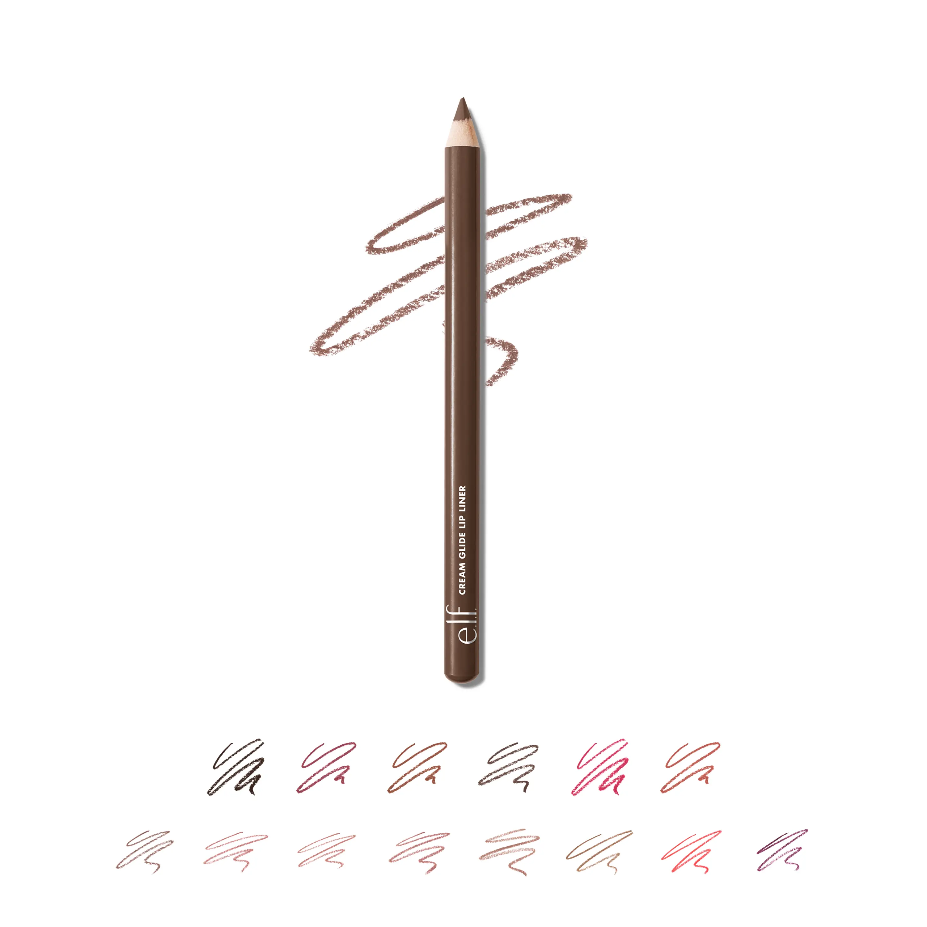 e.l.f. Cream Glide Lip Liner, Smooth Hydrating Semi-Matte Finish 0.002mL