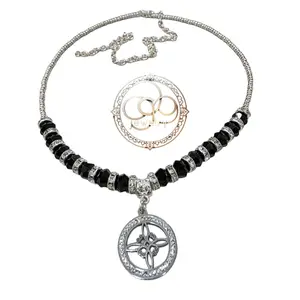 Black and Silver artesanal necklace