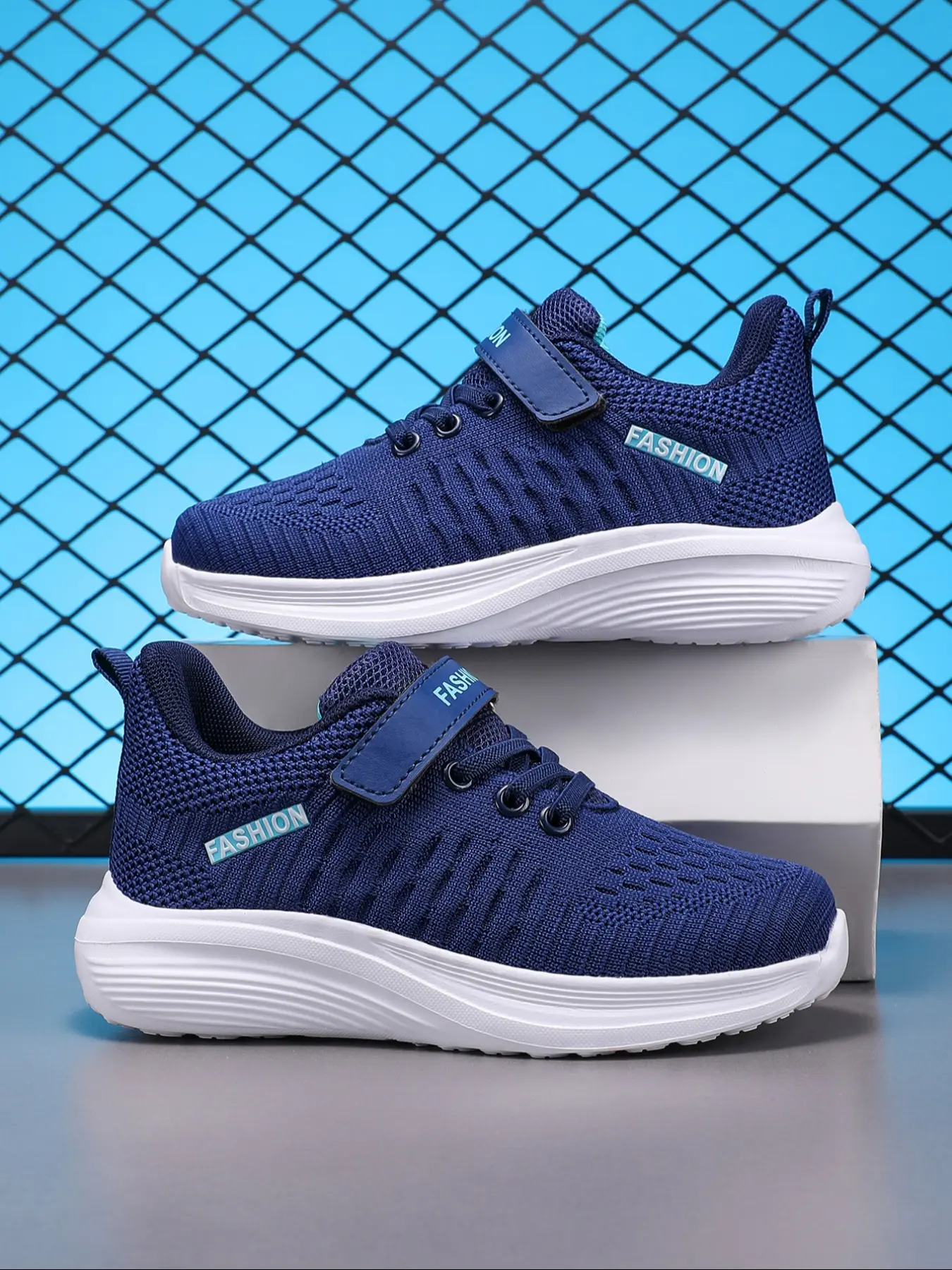 Lightweight Breathable Sports Shoes, Boys & Girls Running Shoes, Kids Shoes, Comfortable Outdoor Activities, Velcro Design, All Seasons