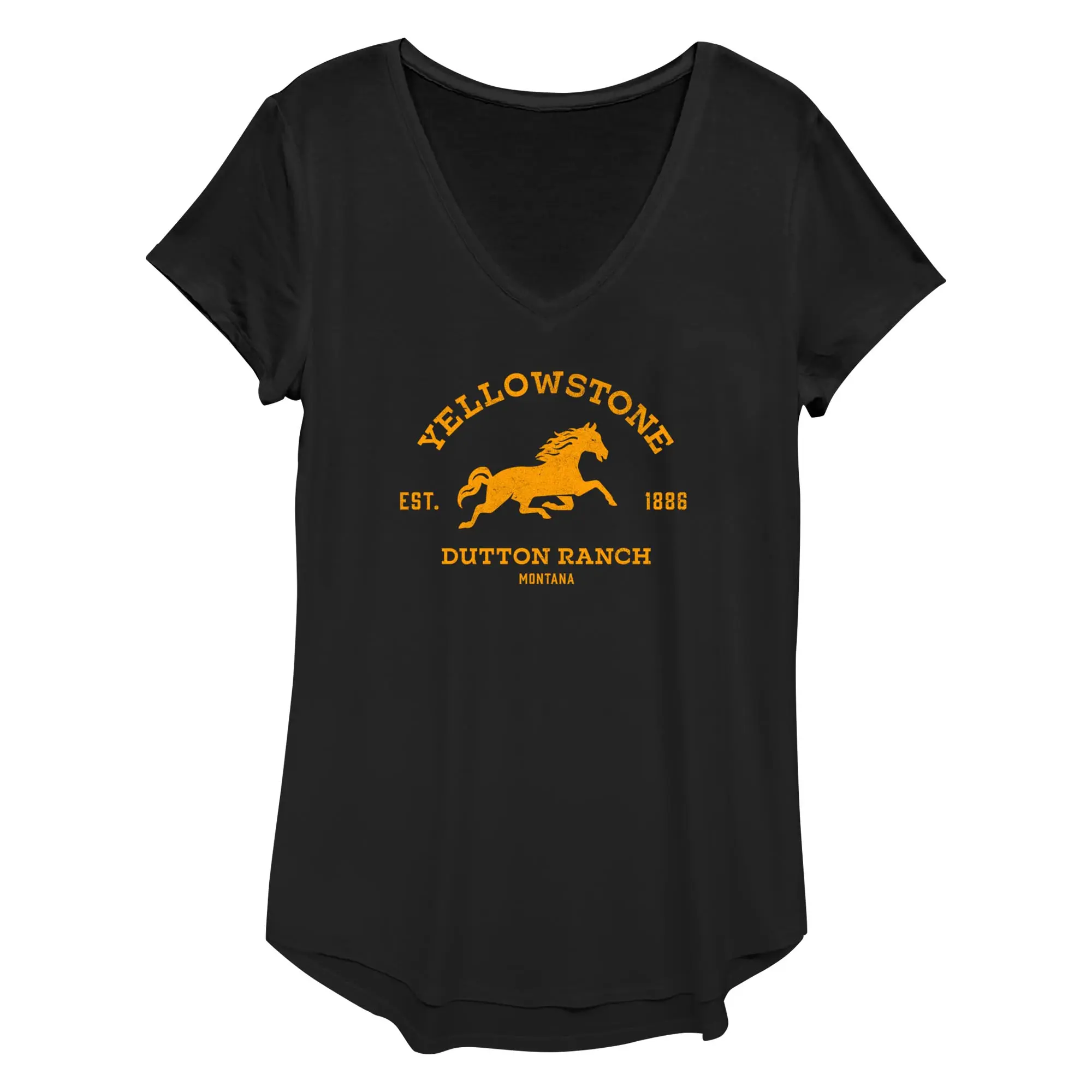 Women's Yellowstone Dutton Ranch Horse Logo Est. 1886 T-Shirt