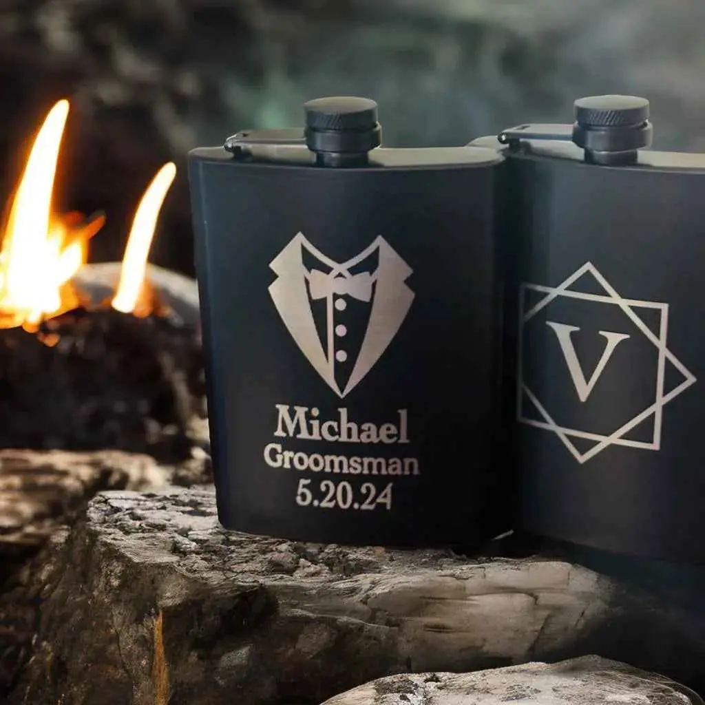 Personalized Stainless Steel Flask (8 oz)