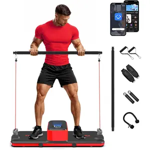 220lbs Resistance Smart Portable Cable Machine - All-in-1 Home Gym Strength Training Equipment for Small Spaces Full-Body Workouts
