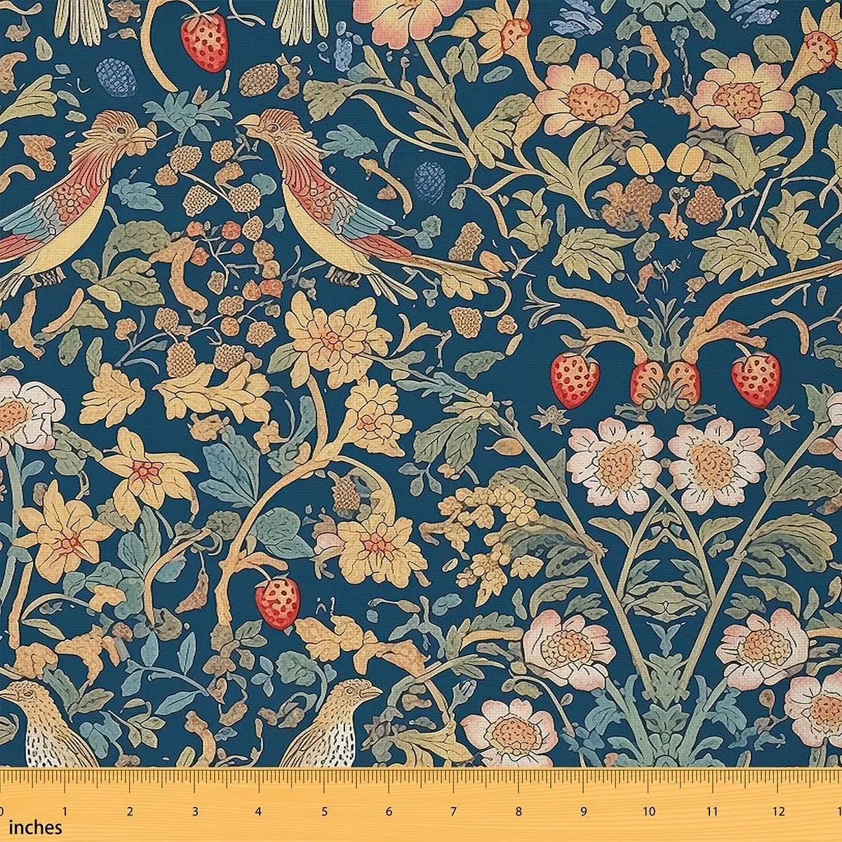 Flower Upholstery Fabric Chairs Birds Fabric Strawberries Fabric Chairs Room Decor Lake Blue Reupholstery Fabric Decor Soft Flannel