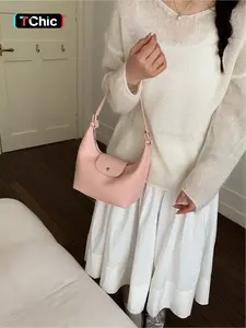 High end and stylish versatile handbag, PU Leather Handbag, dopamine small fresh shoulder bag, mini fashionable dumpling bag, commuter purse, office shopping outdoor universal bag