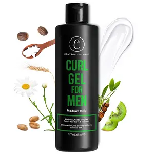 Curl Gel for Men to Hydrates, Holds and Styles - In 3.4 oz & 6 oz Size