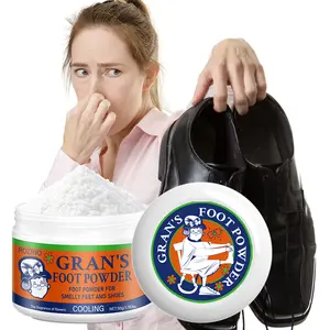 ROZINO Gran's Foot Powder - Cooling Formula for Smelly Feet & Shoes - Natural Odor Eliminator - Lasts Up to 6 Months - Disinfects & Deodorizes - Effective Odor Control