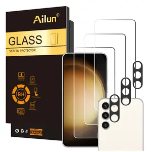 Glass Screen Protector for Galaxy S23+/ S23 Plus [6.6 Inch] 3Pack + 3Pack Camera Lens Tempered Glass Fingerprint Unlock 0.25mm Ultra Clear Anti-Scratch Case Friendly [Not For S23 Ultra]