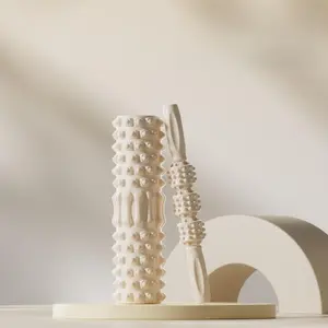 Yoga Column & Roller Stick Set (2 Counts/set), Yoga Foam Roller, Muscle Relaxation Massage Stick, Yoga Thin Leg Mace Roller, Home Fitness Equipment, Home Exercise Equipment, Home Workout Equipment for Home & Gym