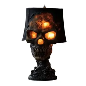 Molten Rock Skull Lamp, Horror Home Decor, Novelty Lighting, Spooky, Halloween Decoration, Holiday Decor, Ambient Light, Cosplay Party Props, Personalized Desktop Ornament