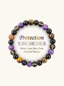 Spiritual Healing Stone Bracelet, Elastic Cord Bracelet, Chakra Bracelet, Bohemian Style Crystal Bracelet, Wish Manifestation Bracelet, Unisex Gift, Relief Bracelet