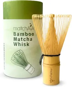MatchAiA Premium Bamboo Matcha Whisk (Chasen) - Handcrafted Traditional 100-Prong Japanese Tea Whisk for Ceremonial Matcha & Modern Lattes