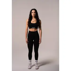 Gym Halter Top- Black