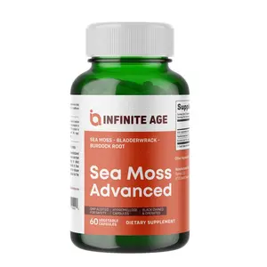 Sea Moss Capsules 1250mg – Plant-Based Superfood Supplement for Daily Wellness Support (60 Count)