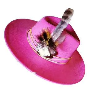 Boho Western Hat Choice of Turquoise Hat Accent-Magenta 981g