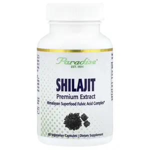 Paradise Herbs Shilajit Premium Extract, 250 mg, 60 Vegetarian Capsules