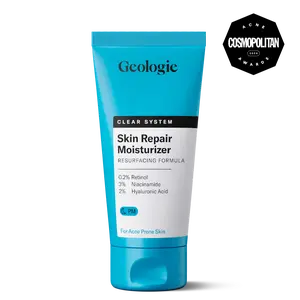 Geologie Skin Repair Moisturizing Face Cream | Clear System Retinol Resurfacing Formula | For Blemish Prone Skin with Niacinamide & Hydrating Hyaluronic Acid | 60 ML