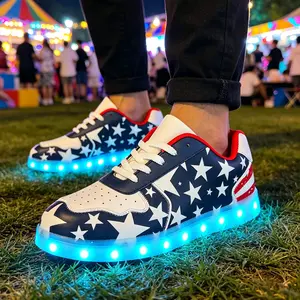 Adults Patriotic Flag Shoes for Men Women USA America Fashion Sneakers President Independence