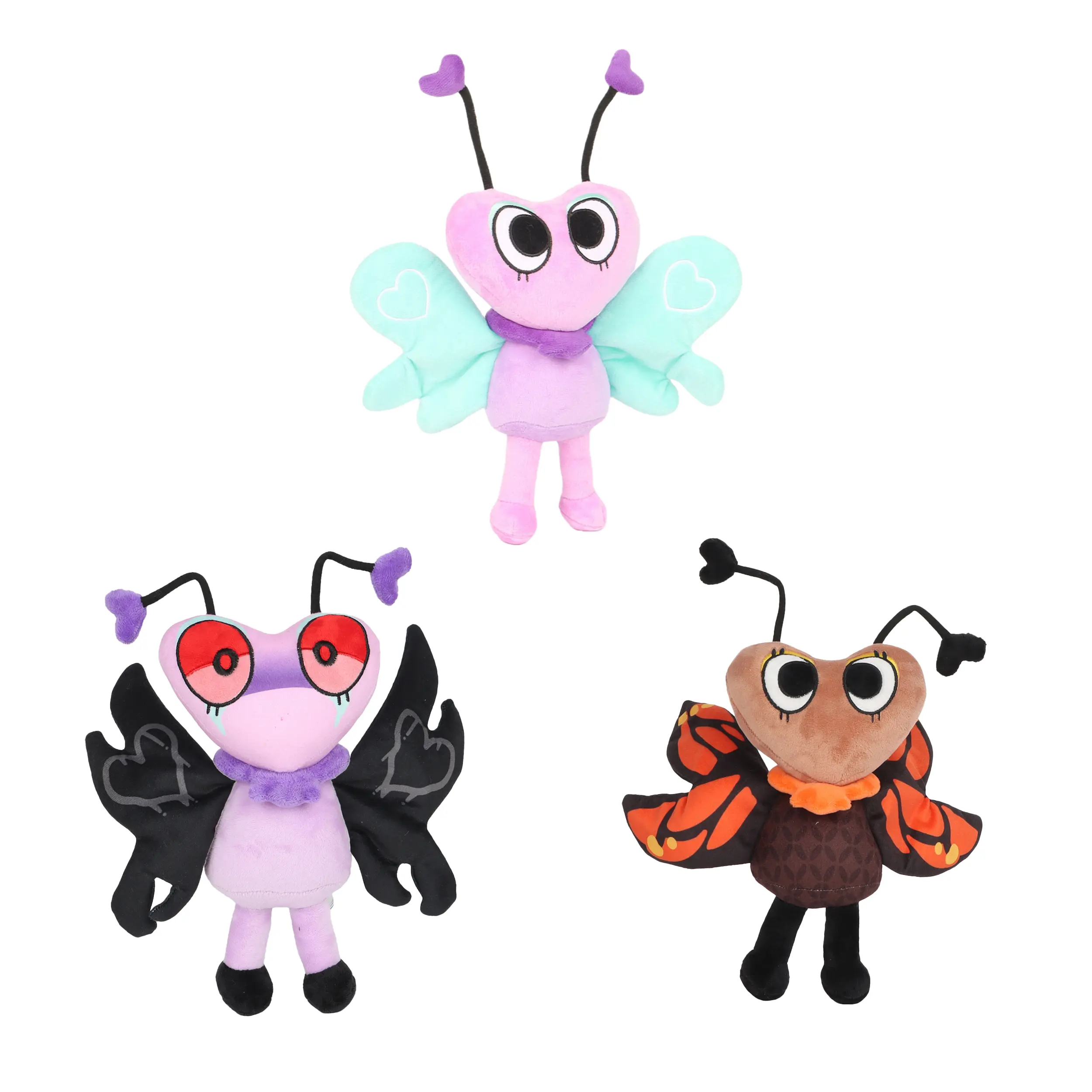 Dandy's World 3PCS 13.7in Butterfly Flutter Plush Toys, Soft Stuffed Animal Stuffed Animal Collectibles for Fans, Adorable Cuddly Stress Relief Classic Novelty Toy