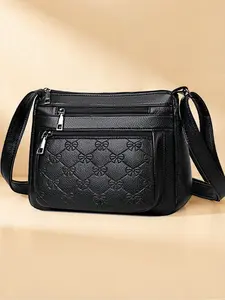 New Multifunctional Women's Handbag, Embossing Mom Bag, Embossed Design, Soft Leather Adjustable Strap Shoulder Backpack & Crossbody Bag, Mother's Day Gift, Crossbody Purses, Crossbody Fashion Bag