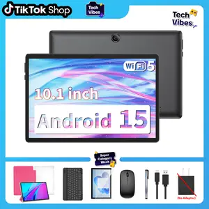 【Techvibes】Relndoo 10.1 Inch Tablet, Wireless Set with Keyboard, Mouse, Stylus, Case, 5G WiFi