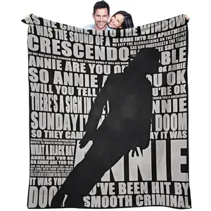 Michael Jackson pattern, suitable for daily holiday birthday gifts for children and adults, soft, warm and lightweight plush blanket, suitable for bed, sofa, car, room decoration
