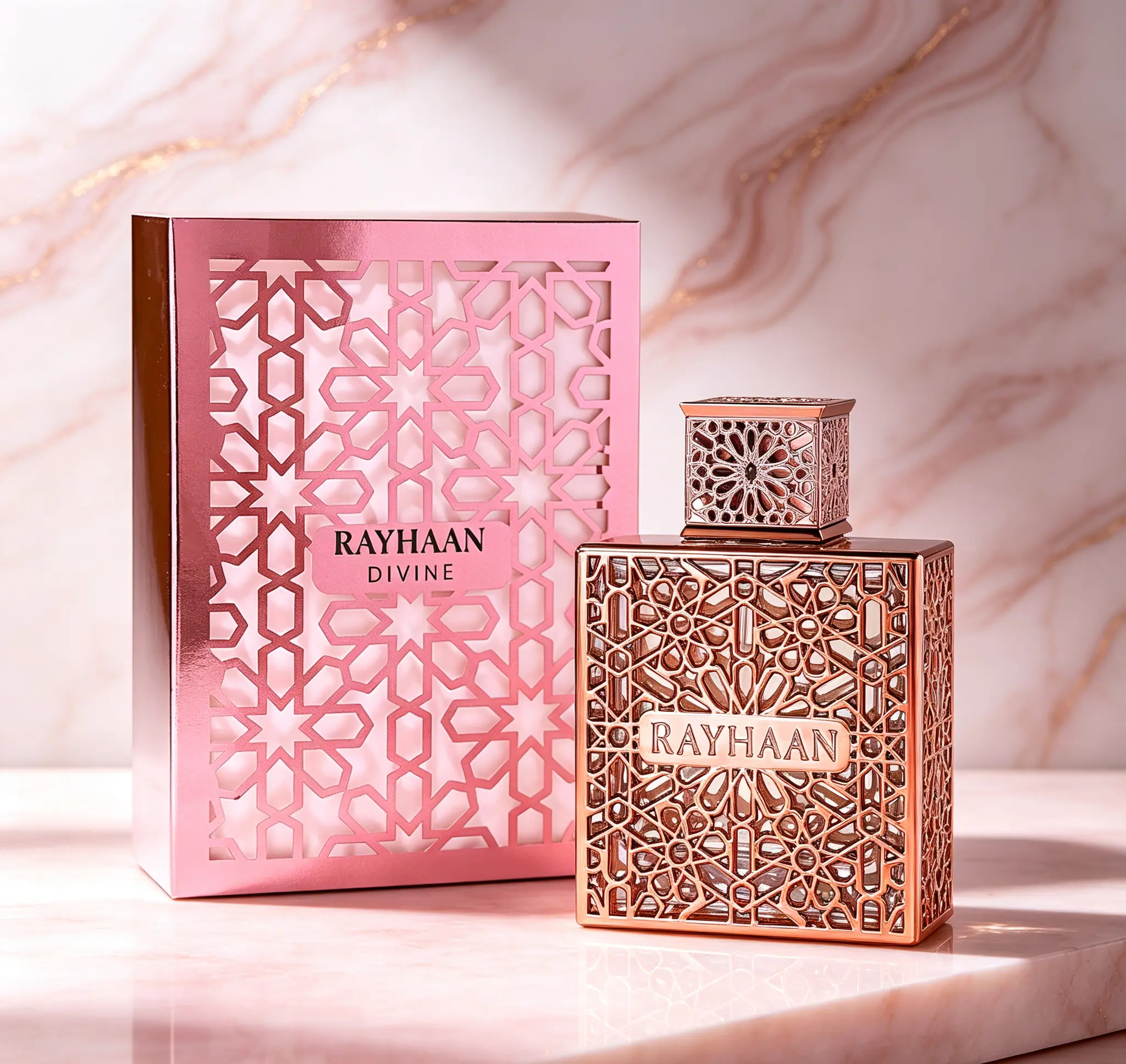 Rayhaan Divine Women's Eau De Parfum Spray 3.4oz 100ml Long Lasting Sweet Fruity Gourmand Floral Perfume for Ladies, Daily Scent for All Occasions, Premium Valentine Christmas Holiday Gift for Her