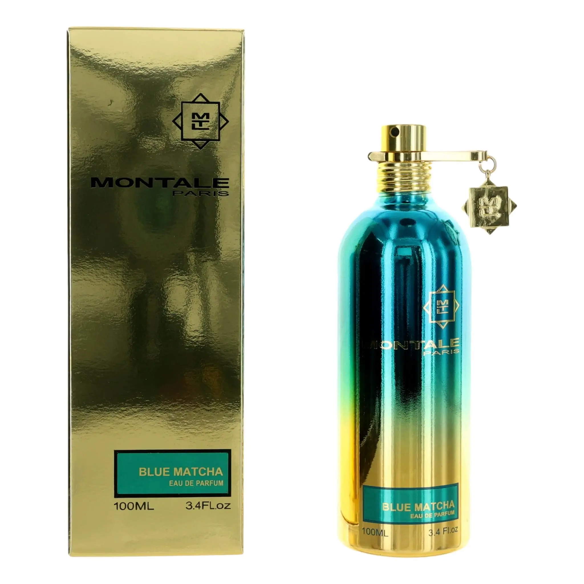 Montale Blue Matcha Eau de Parfum, a Musk Unisex Fragrance with Matcha Tea & Leather Base, the Perfect Signature Scent for Smelling Good, 3.4 fl oz Spray Bottle, Unisex Wear