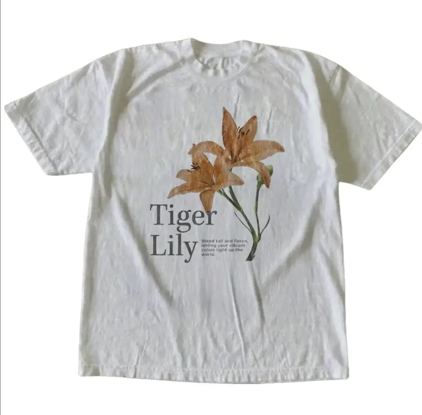 Gildan Men's and Women's T-shirt, Cottagecore Tiger Lily Flower Graphic Tee, Floral Tee, Unisex T-shirt, Gift T-shirt, Y2k Unisex Graphic Tees Gothic Grunge Emo Scene Amity Affliction Style Clothes Menswear Womenswear Streetwear t28