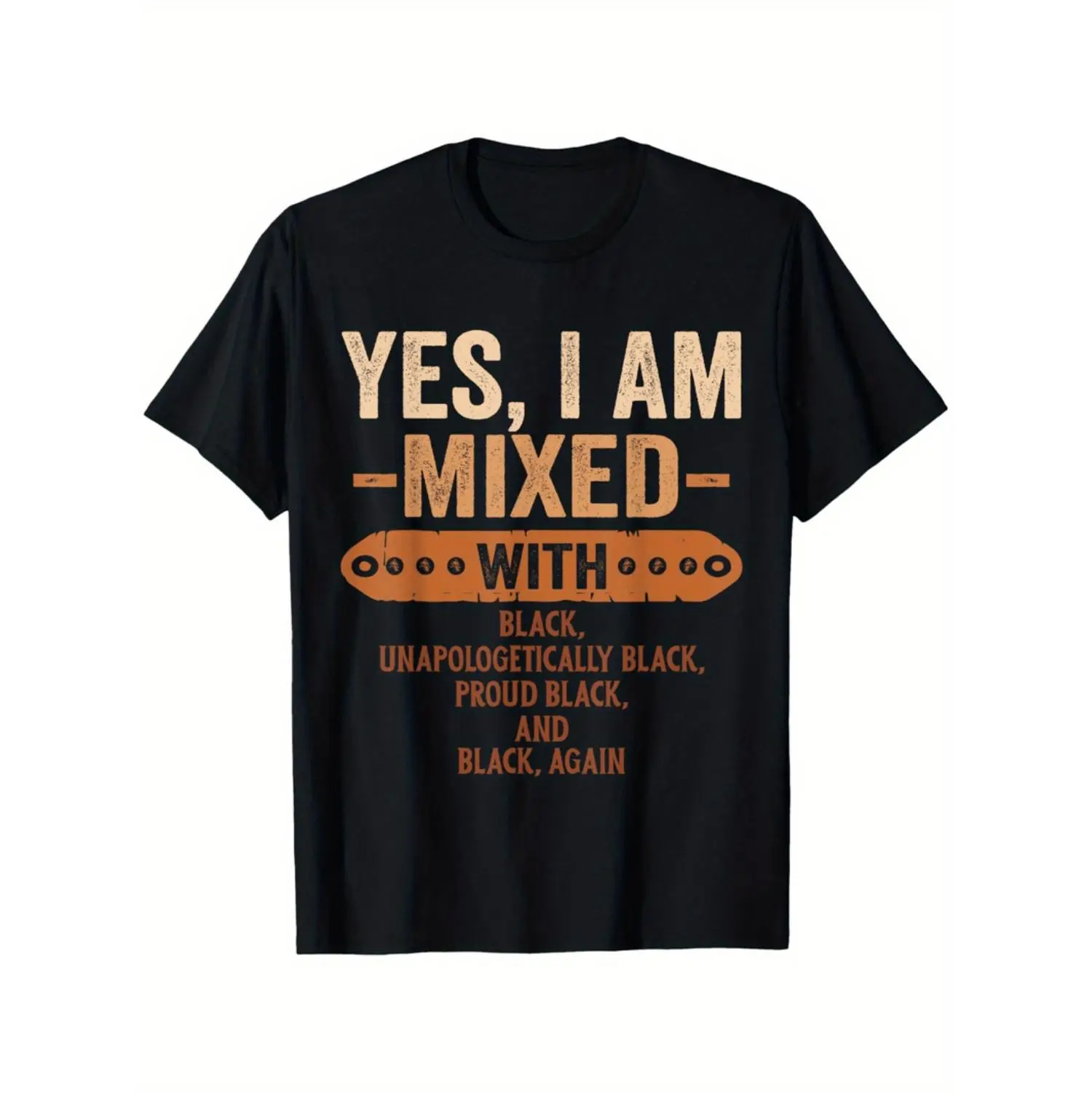 [Cool T-Shirt] Black History Month Cool BLM Melanin T-Shirt | Unisex Loose Fit Short Sleeve, 100% Cotton, S-XXXL, Geometric Print, Machine Washable