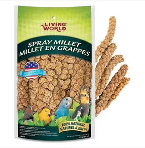 Living World - Millet Spray for Birds, 3.5 Oz – Premium Treat for Budgies, Canaries, Finches, Cockatiels and Other Pet Birds