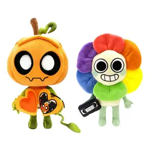 Gourdy Plush Dandy’s World Plush Halloween Pumpkin Smiling Soft Stuffed Doll Cute Plush Toy Collectible Gift Home Decoration