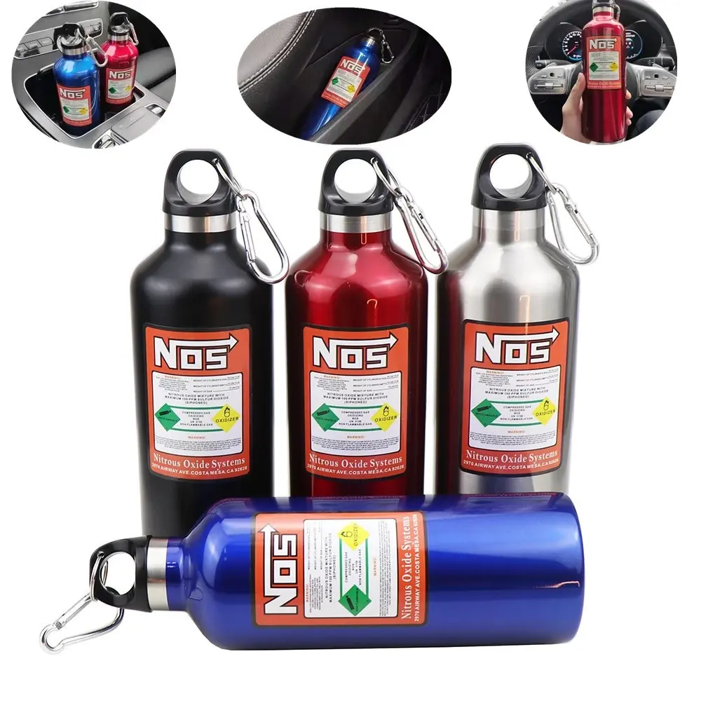 NOS Car 500ML Durable Insulated Stainless Steel Flask - Water Bottle, Drinkware Flask, Insulated Travel Cup, Portable Vacuum Tumbler, Men’s Car Interior Accessory, Home & Festive Party Supplies Disposable Tableware Companion