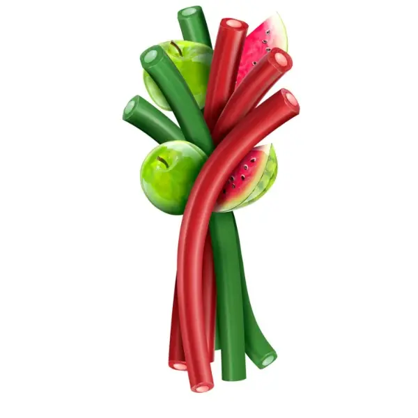 Ropes Watermelon and Green Apple Flavored Candy Bag, 6 Ounce campingessentials