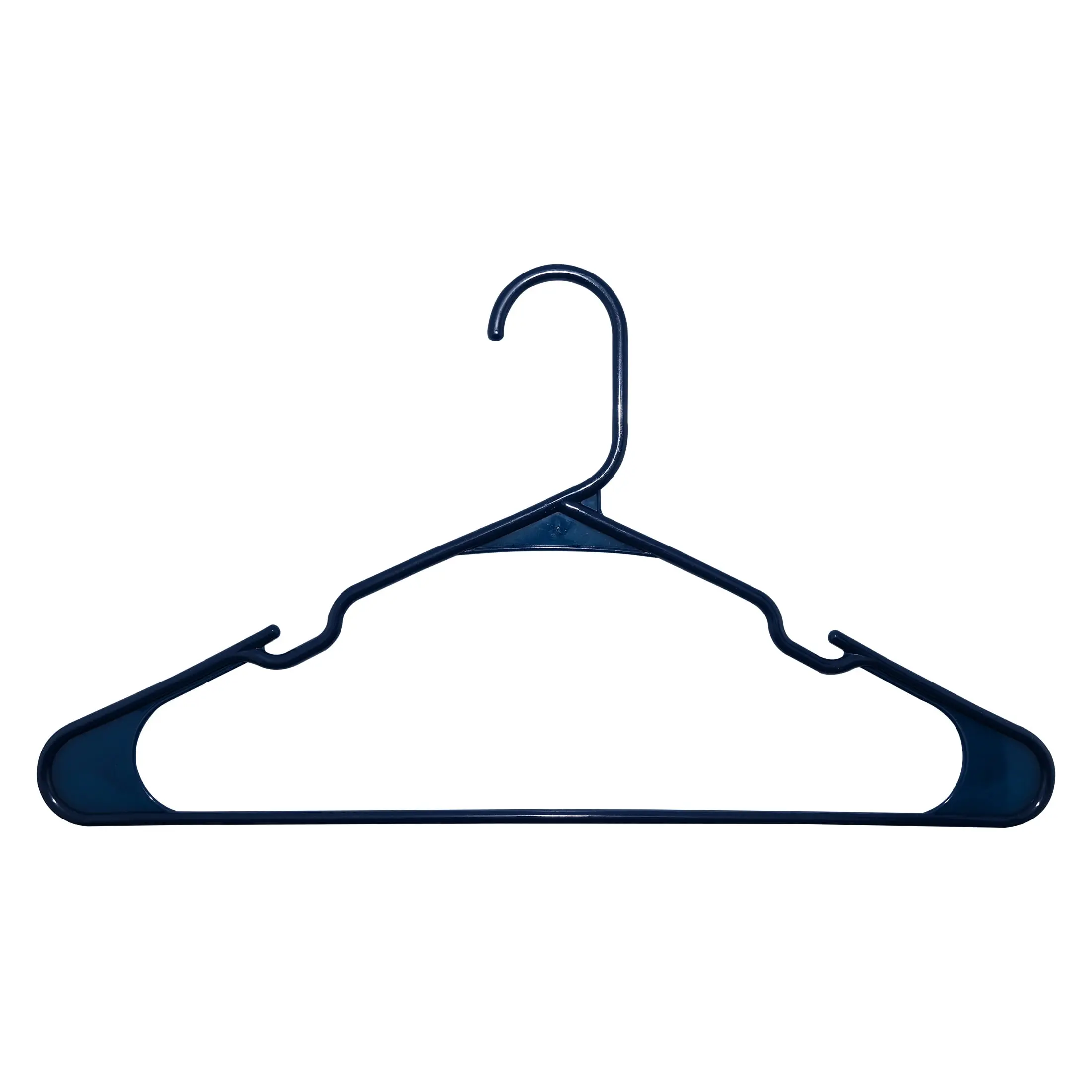 Mainstays Plastic Notched Adult Hangers for Any Clothing Type, Blue Sapphire 50 Count