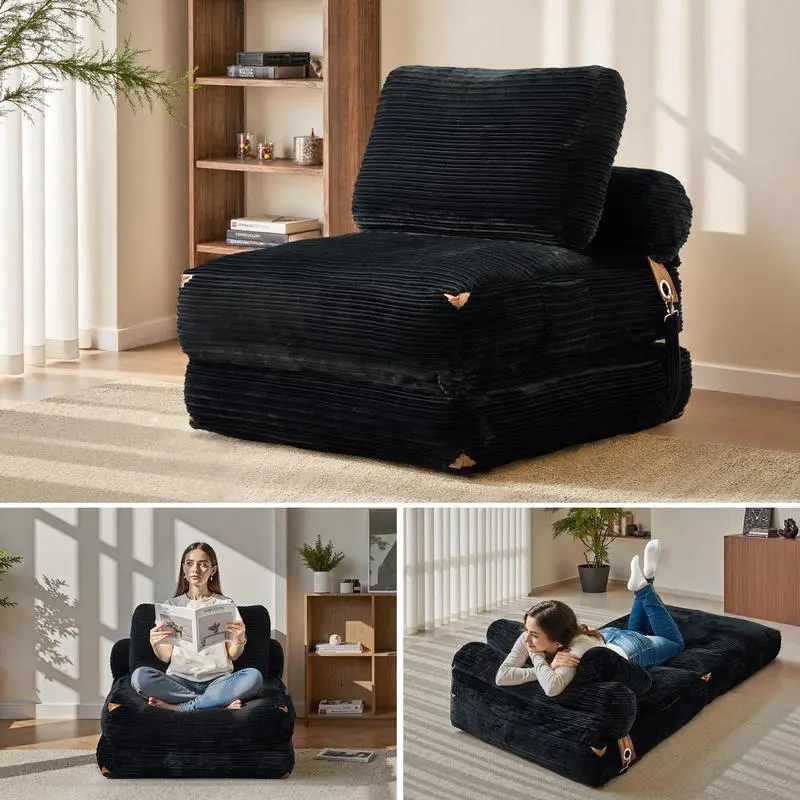 Black Plush Corduroy