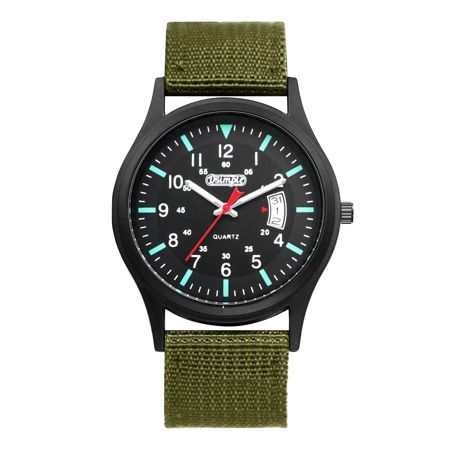 OIDEA Men's Tactical Nylon Casual Quartz Watch for Outdoor Use, Analog Face with Luminous Hands, 24H Display and Date Calendar, Quartz Movement, Unique Gifts For Man, Military Wrist Watches, Masculine Wrist Watches