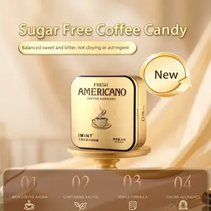 Coffee Flavor Hard Candy, Coffee Flavor Soft Candy, Coffee Sugar Energy Booster, Office Snack Coffee Sugar, 32g Sugar-Free Iced American Coffee Sugar