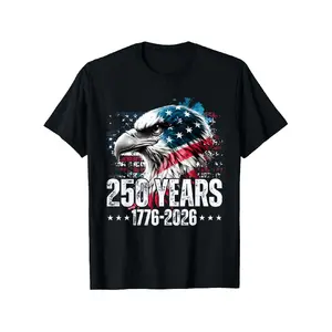 250th Anniversary American Flag Eagle 1776 2026 Patriotic T-Shirt for Men Women Couple |   Trendy Tops, Short Sleeve, Street Style, Comfort Tee, Casual Summer Tee, Must-have Fashionable Tee Graphic Graphic Tees