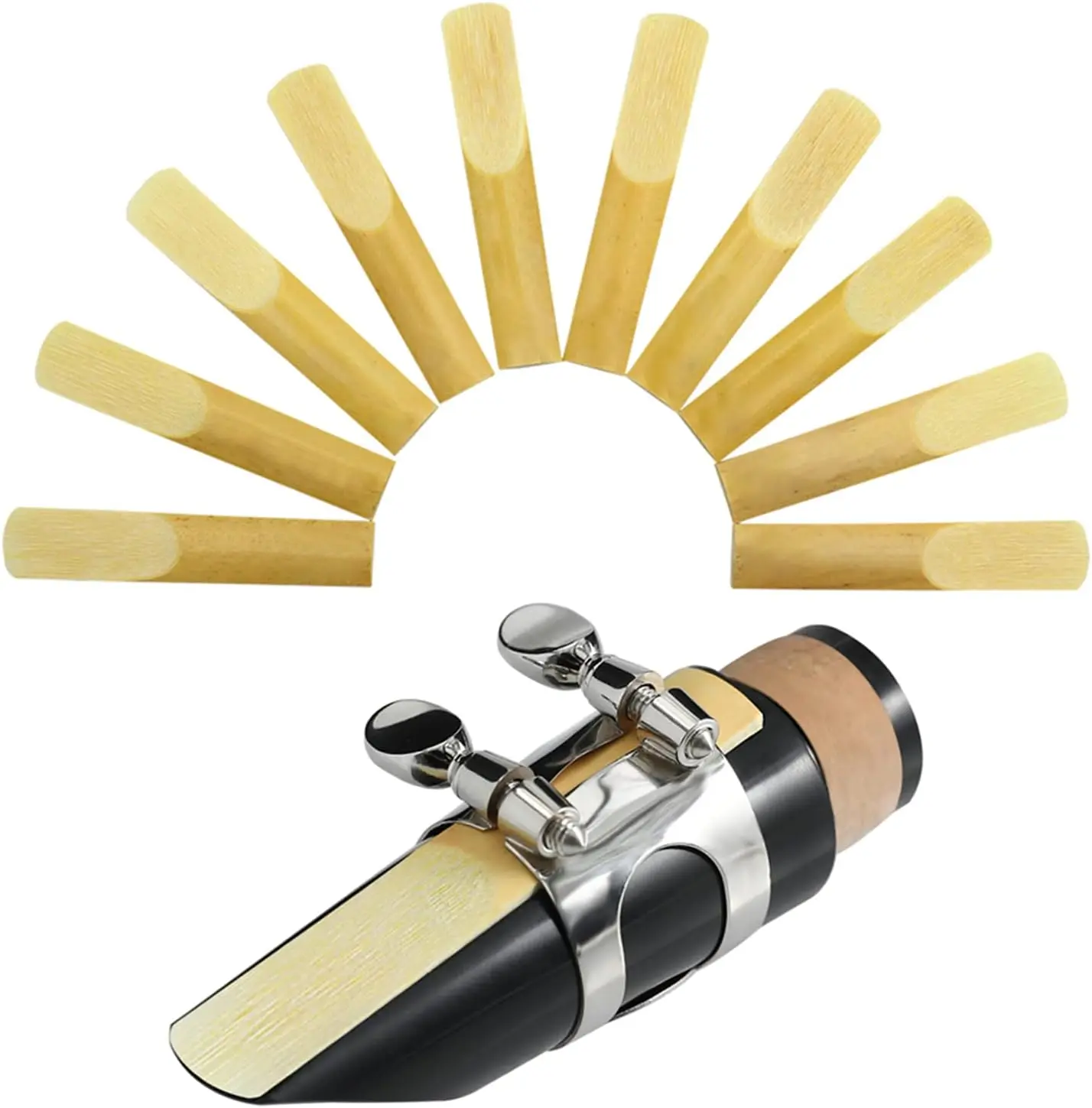 Bb Clarinet Traditional Reeds, Strength 2.5, 10 Pack with Portable Case