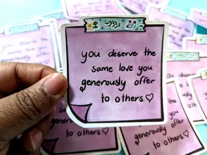 You Deserve Sticker – Motivational Waterproof Vinyl Decal