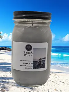 Beachwood 16 oz. Candle - Christmas Splendor Scented Soy Wax Decorative Ornament with Tropical Woody Aroma for Home Decoration