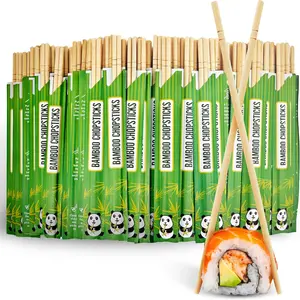 Disposable Chopsticks (100 Pack) - Wooden & Bamboo Chopsticks - Separated & Wrapped - Perfect for Chinese Food, Sushi, Takeout & Delivery -